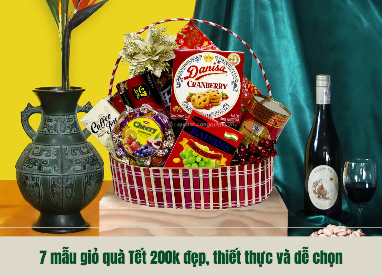 7 mẫu giỏ quà Tết 200k đẹp, thiết thực và dễ chọn