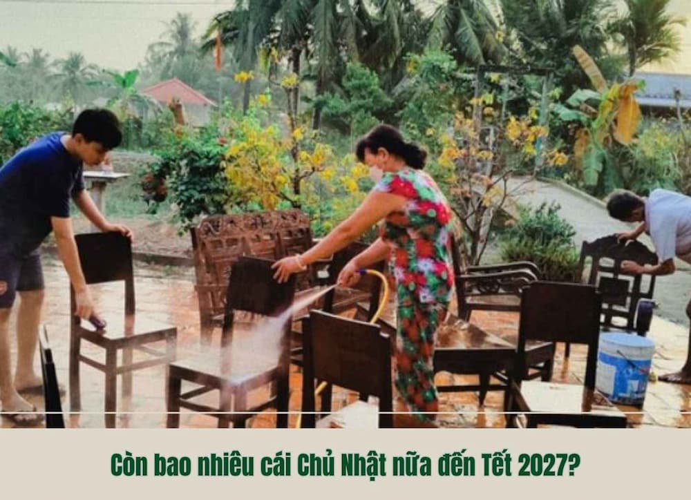 Còn bao nhiêu cái Chủ Nhật nữa đến Tết 2027?